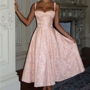 BABYBOO AMITY MIDI DRESS - SOFT PEACH